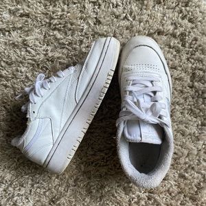 White Reebok Club C Double
